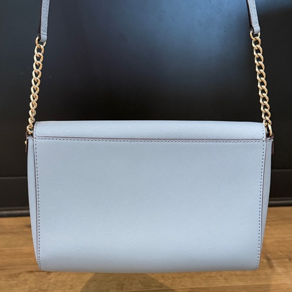 Kate Spade Tilden Place Alex Dusty Blue Crossbody Bag with Storybook Interior - Picture 4 of 14